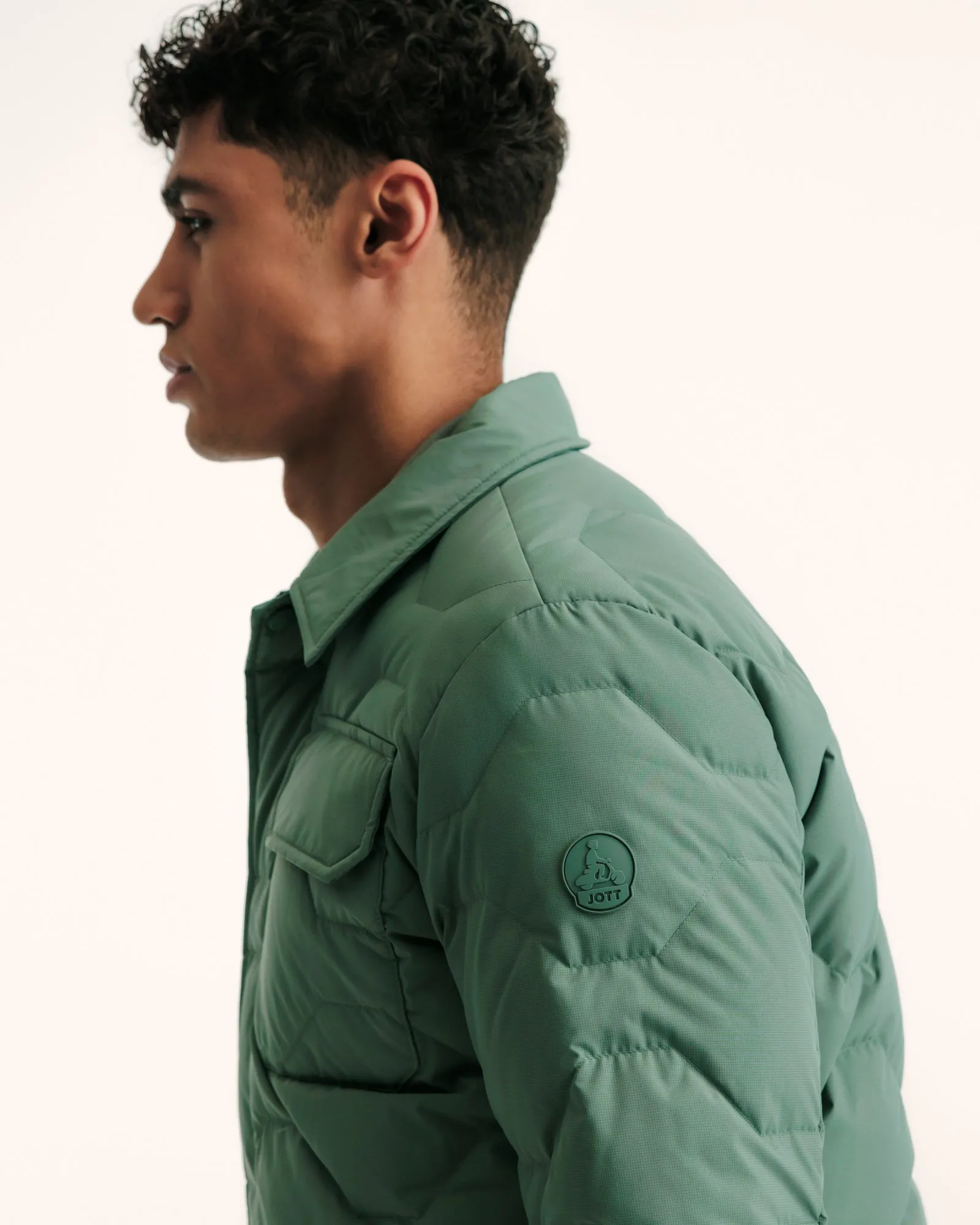Andy Ultralight overshirt winter jacket Celadon green