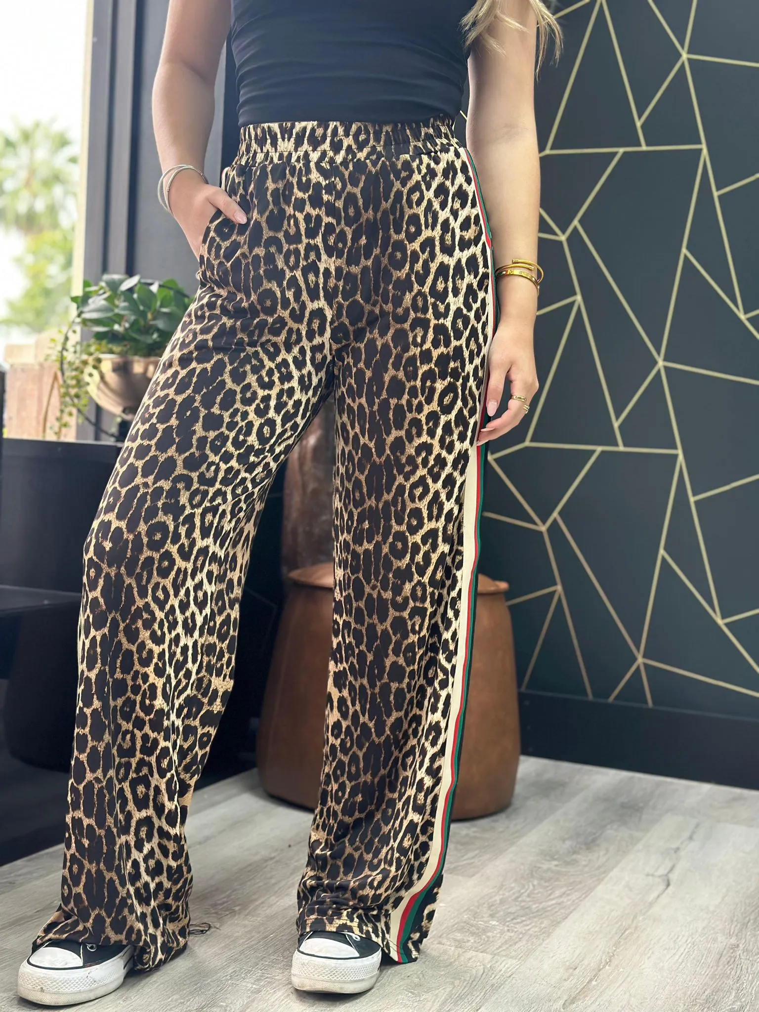 Animal print sport pants