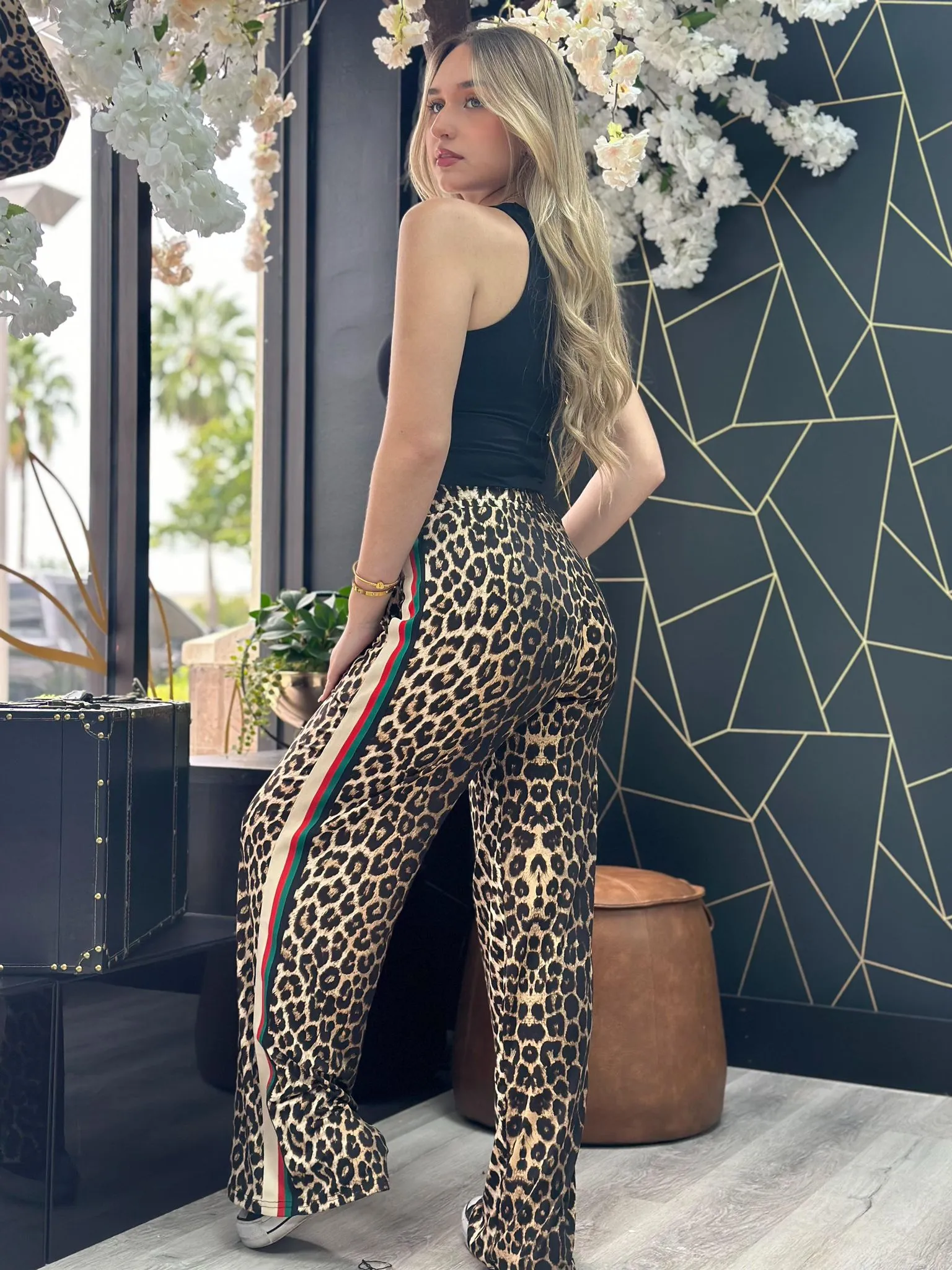 Animal print sport pants