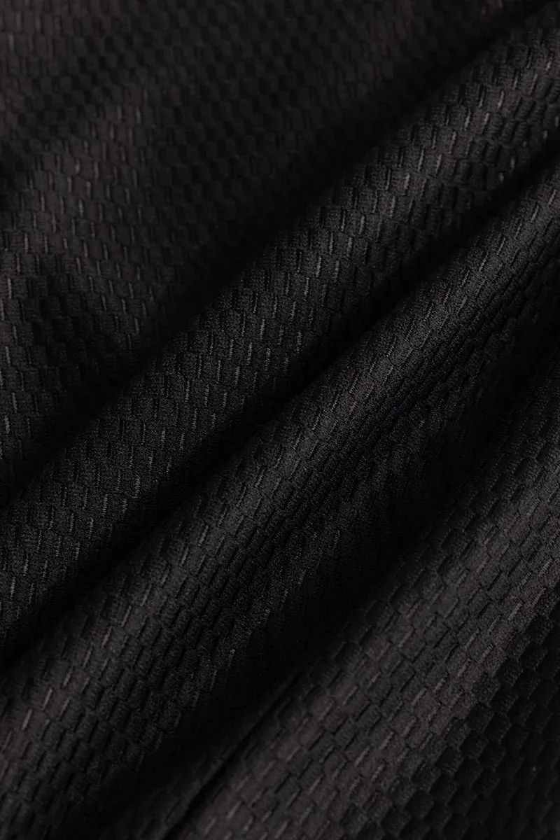 Black Cuban Textured shirt