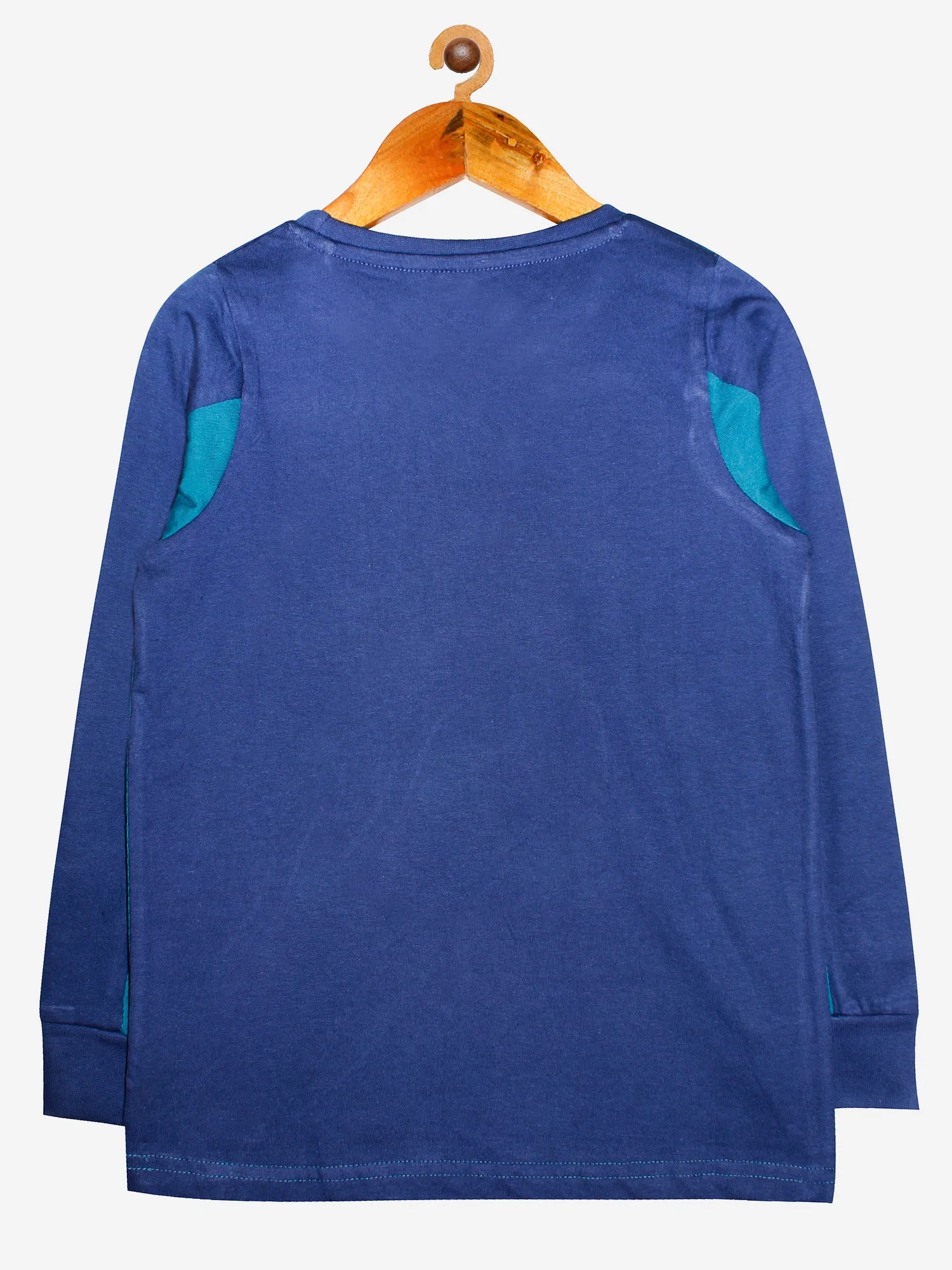 Boys Cotton T-shirt with Shoulder Panel