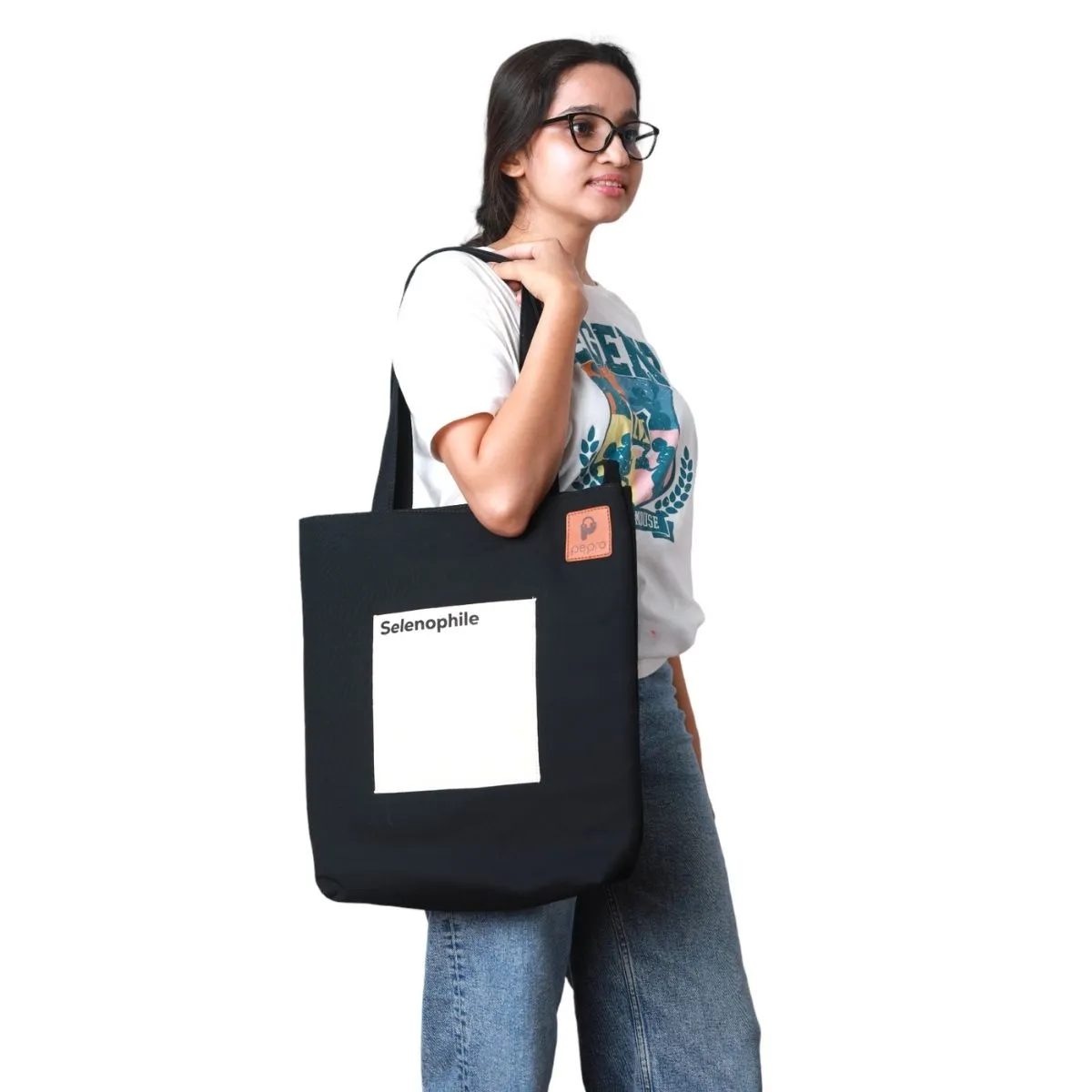 Gadgets Safe Tote Bag | Cotton | Padded | Utility | Spacious | Everyday Bag | "Selenophile"