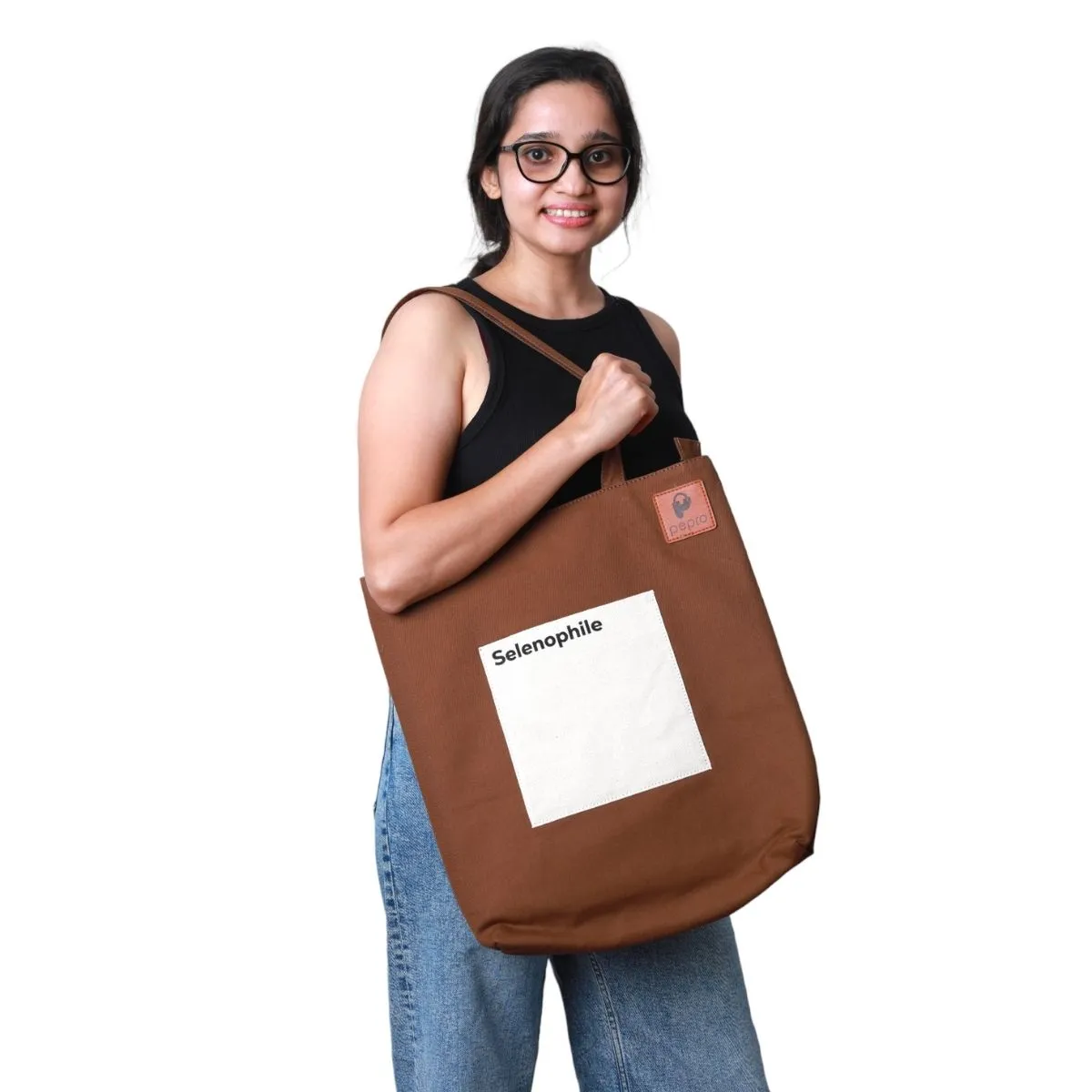 Gadgets Safe Tote Bag | Cotton | Padded | Utility | Spacious | Everyday Bag | "Selenophile"