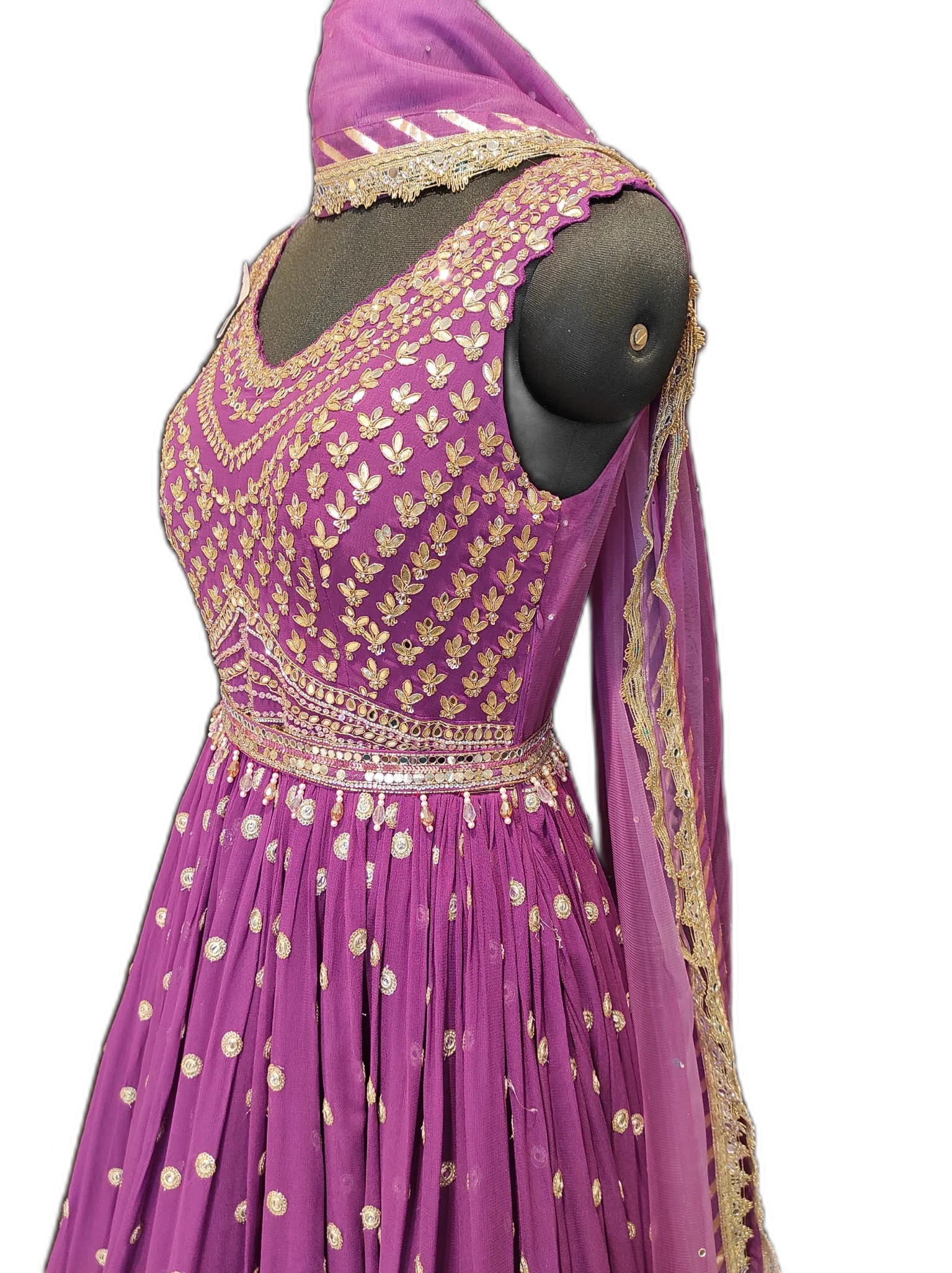 Georgette Anarkali Suit with Net Dupatta