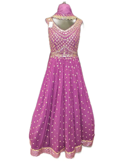 Georgette Anarkali Suit with Net Dupatta