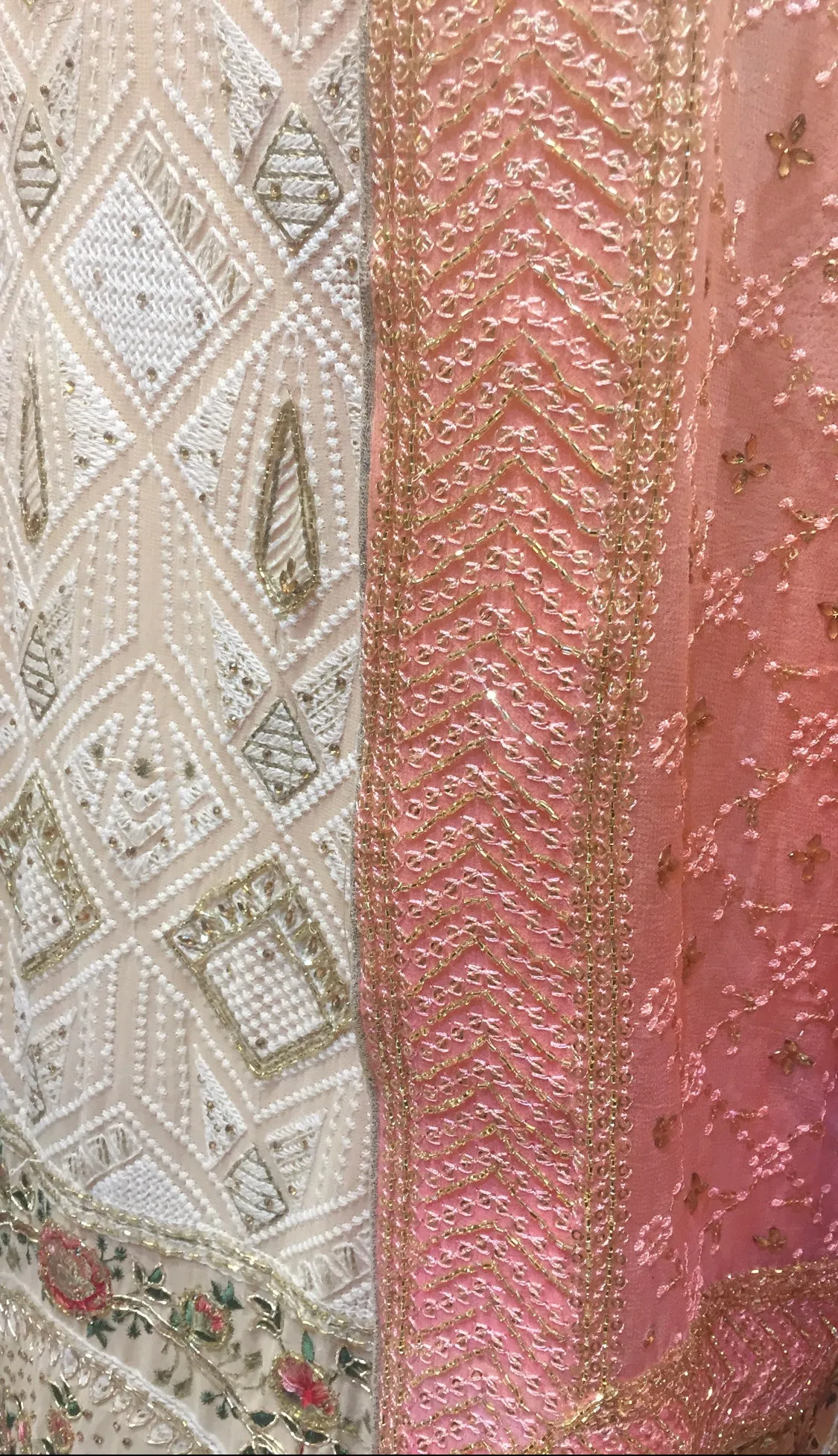 Georgette Chickenkari Unstitched Suit with Hand Embroidery