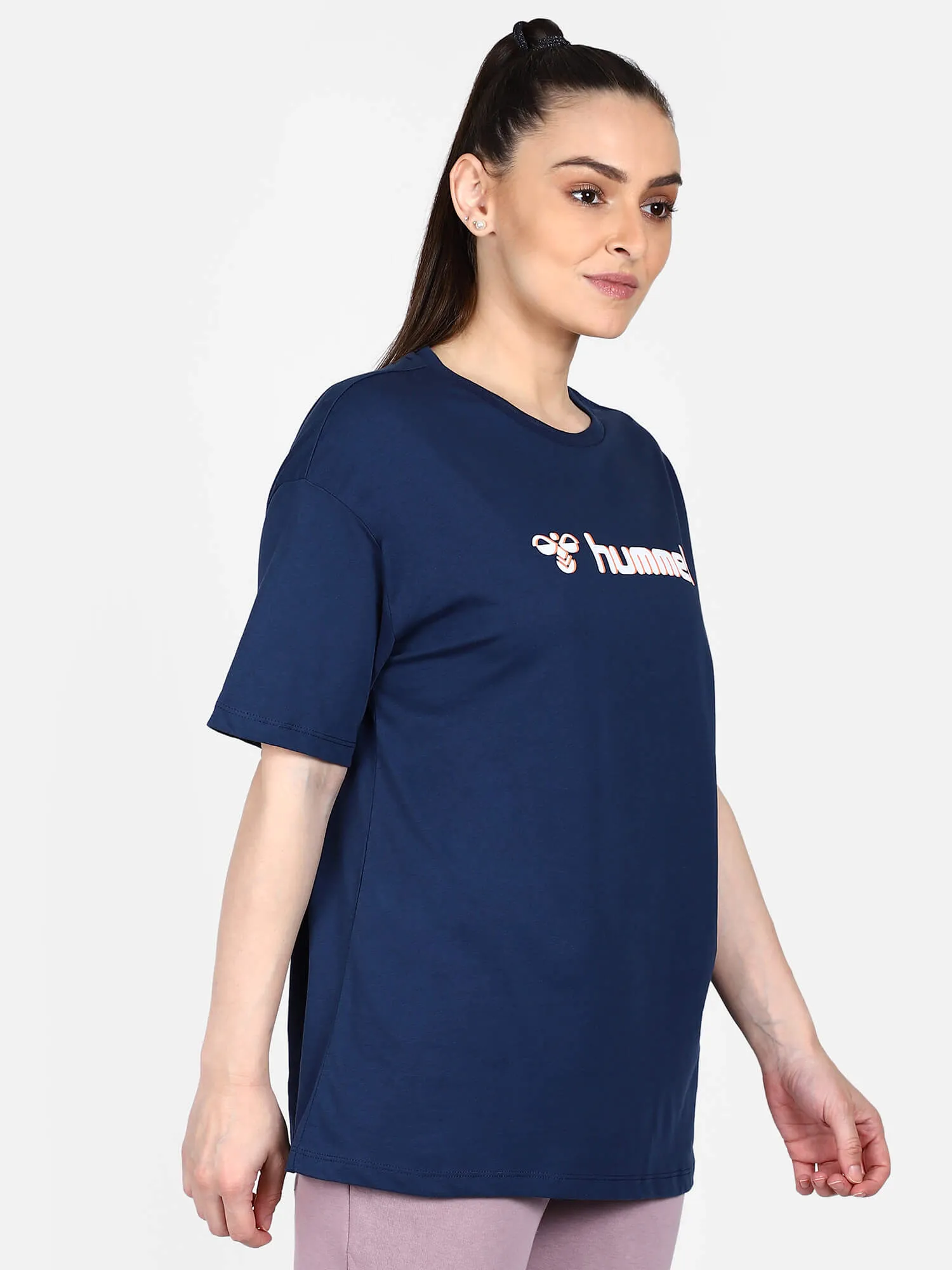 Gudrun Women Cotton Blue T-Shirt