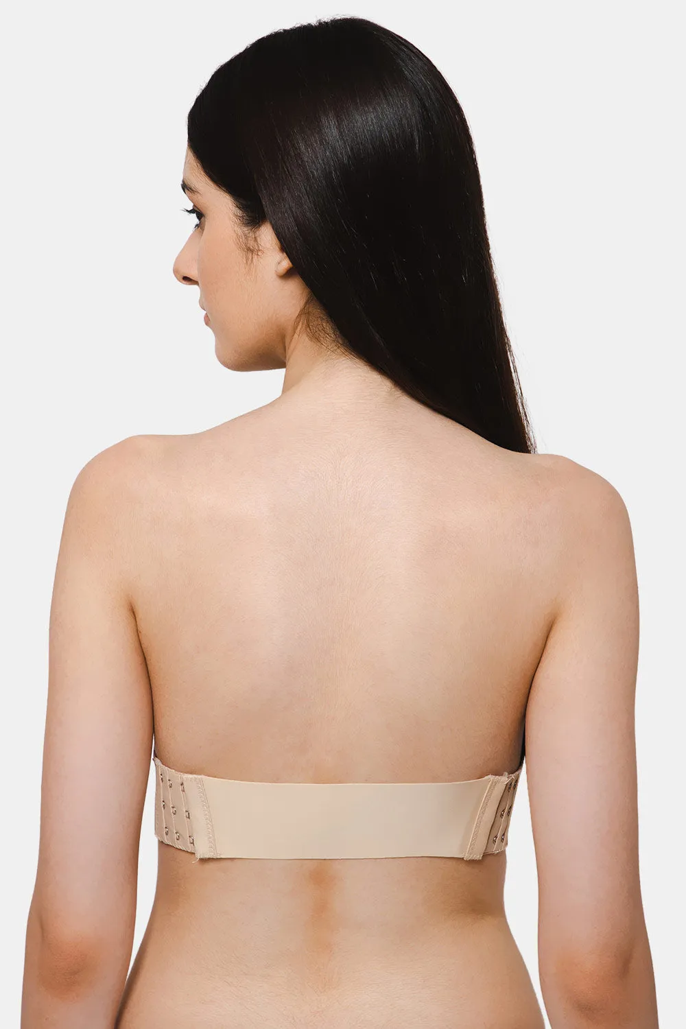 Intimacy Low Coverage Strap Free Multioptional Transparent Padded Backless Bra - Skin