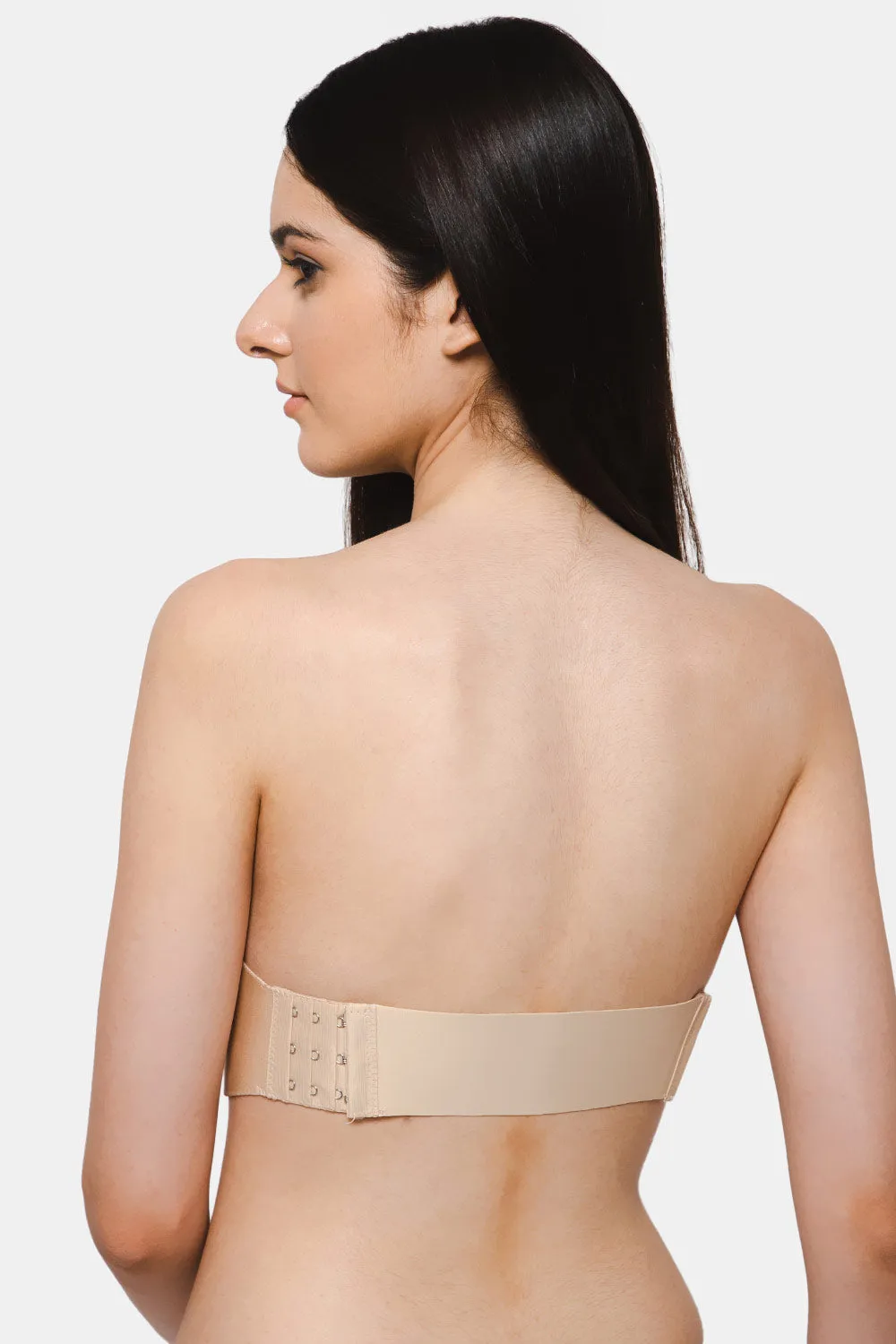 Intimacy Low Coverage Strap Free Multioptional Transparent Padded Backless Bra - Skin