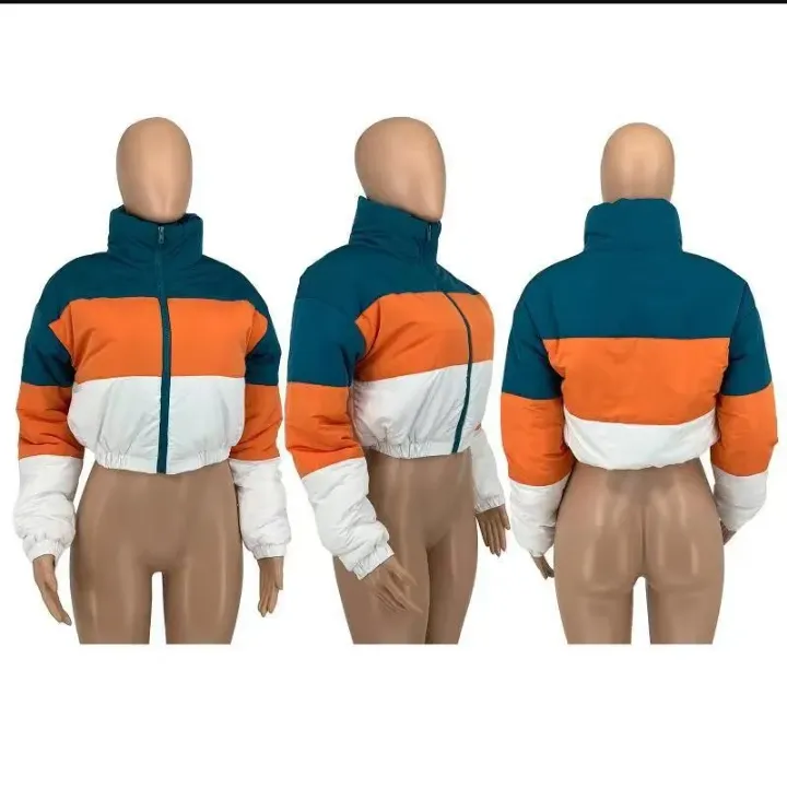Plus Size Winter Warm Zipper Cotton Padded Coats