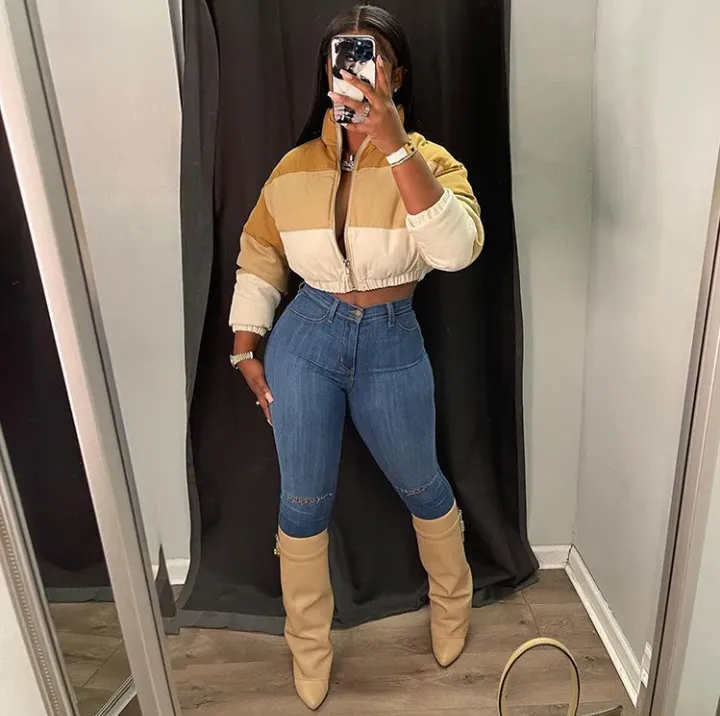 Plus Size Winter Warm Zipper Cotton Padded Coats