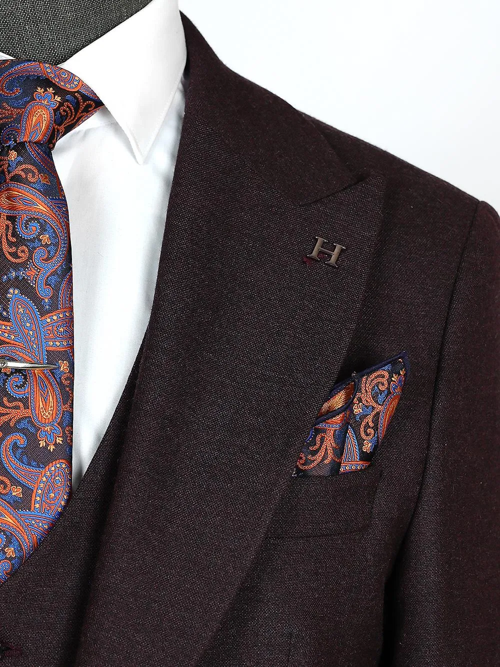 Samuel Maroon Set Blazer Linen Suit