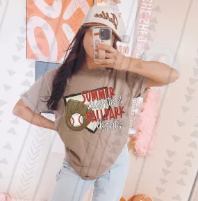 Summer nights and ballpark lights shirt