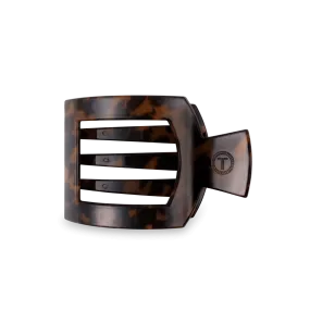 TELETIES - Tortoise Medium Flat Square Clip